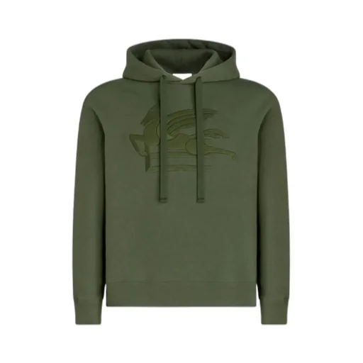 Logo Embroidered Drawstring Hoodie