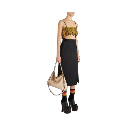 Vela Pegaso Motif Large Shoulder Bag