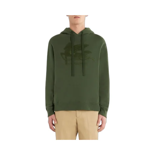 Logo Embroidered Drawstring Hoodie