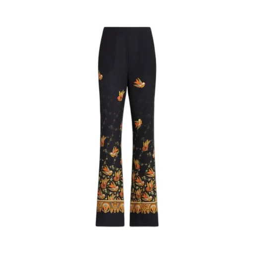Paisley Printed Straight Leg Trousers