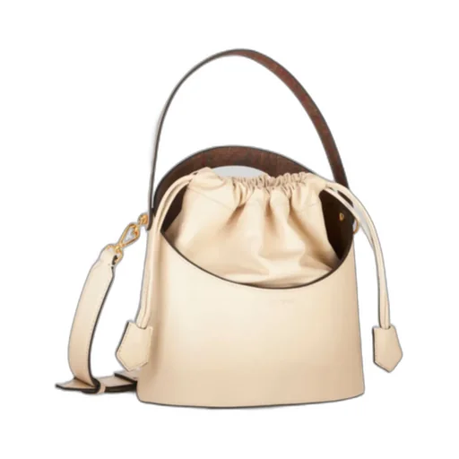 Logo Embossed Drawstring Bucket Bag