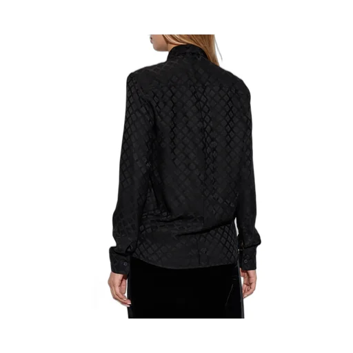 Jacquard Straight Hem Shirt