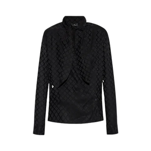 Jacquard Straight Hem Shirt
