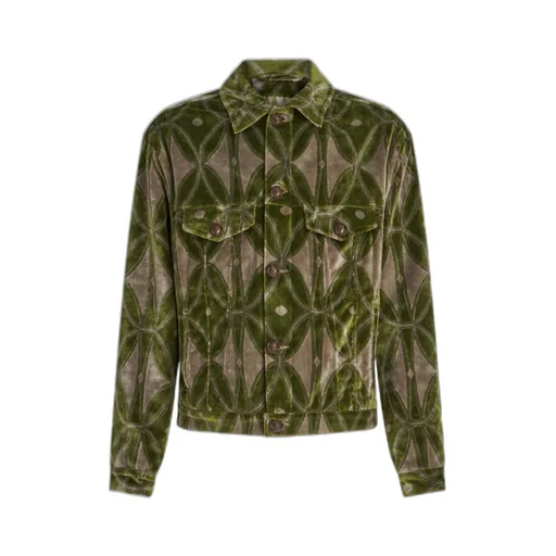 All-Over Graphic Printed Buttoned Jacket