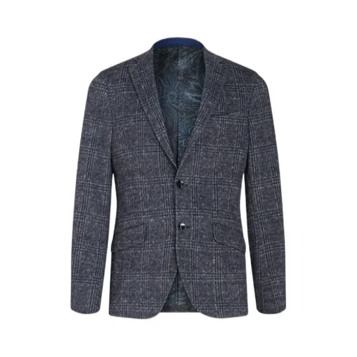 Checked Long Sleeved Blazer