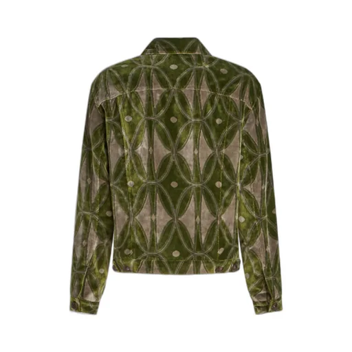All-Over Graphic Printed Buttoned Jacket