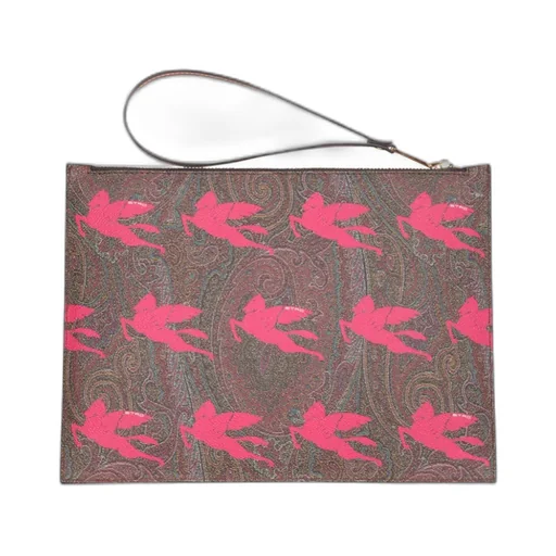 Pegasus Paisley-Print Clutch Bag
