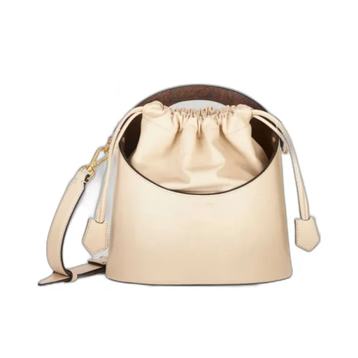 Logo Embossed Drawstring Bucket Bag