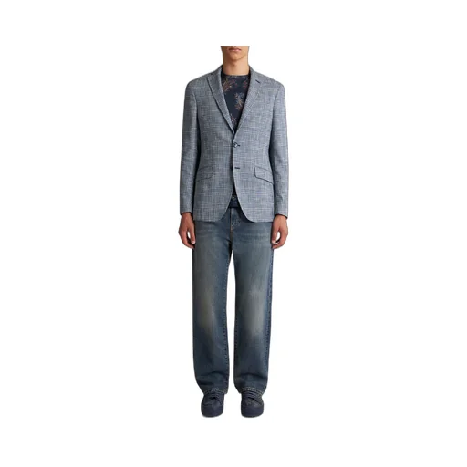 Checked Single-Breasted Blazer