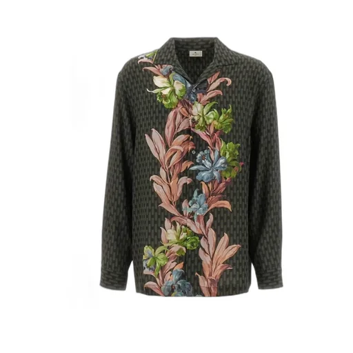 Floral Printed Collared Button-Up Shirt