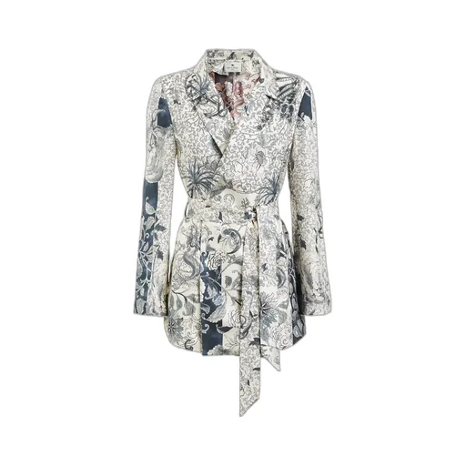 Floral Printed Belted Jacket
