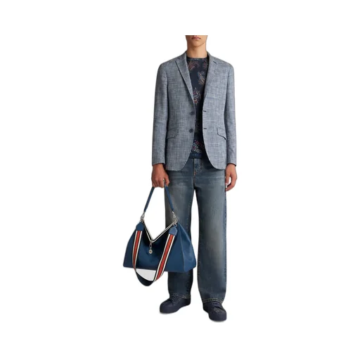 Checked Single-Breasted Blazer