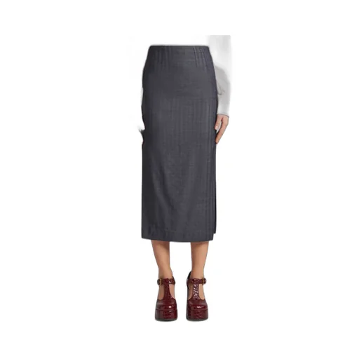 Striped Midi Pencil Skirt