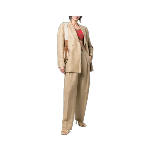 Double-Breasted Long-Sleeved Blazer