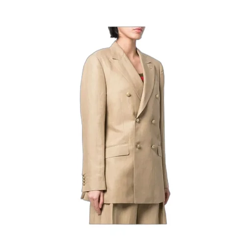 Double-Breasted Long-Sleeved Blazer