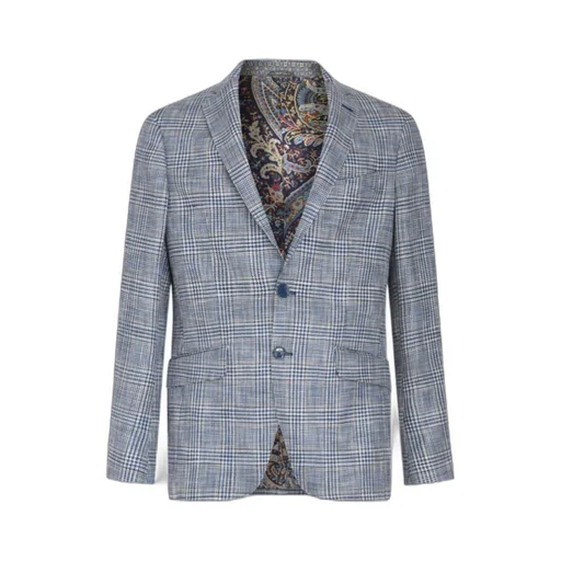 Checked Single-Breasted Blazer