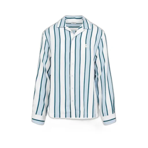 Logo Embroidered Striped Shirt