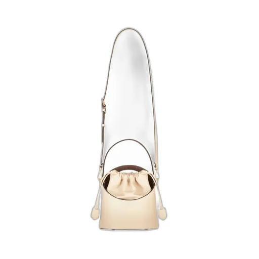Logo Embossed Drawstring Bucket Bag
