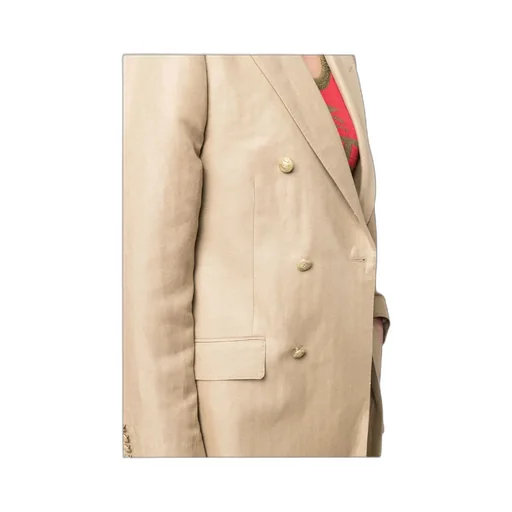 Double-Breasted Long-Sleeved Blazer