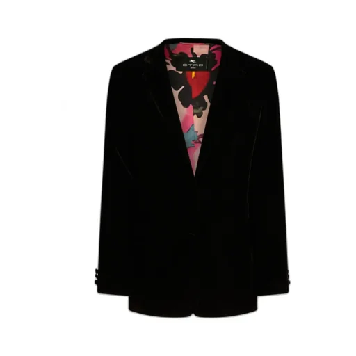 Single-Breasted Velvet Blazer