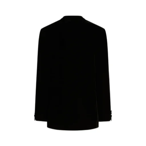 Single-Breasted Velvet Blazer