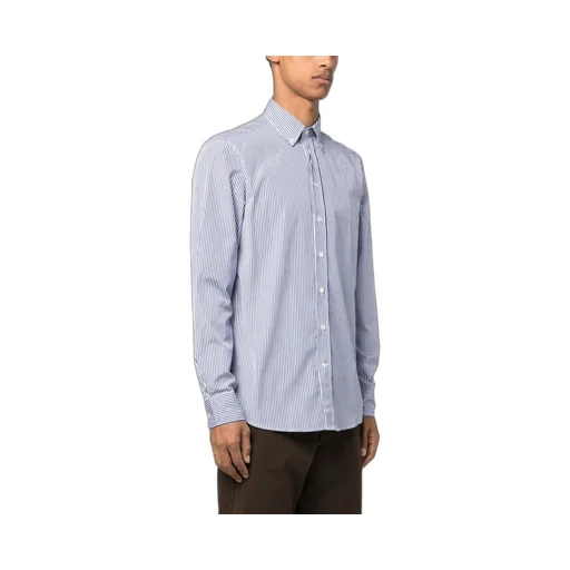 Striped Curved Hem Shirt