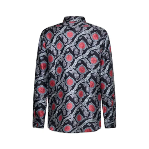 Pattern Printed Straight Hem Shirt