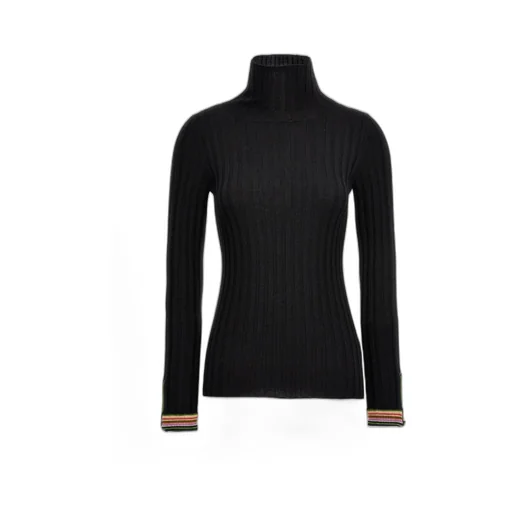 Polo Neck Ribbed Jumper