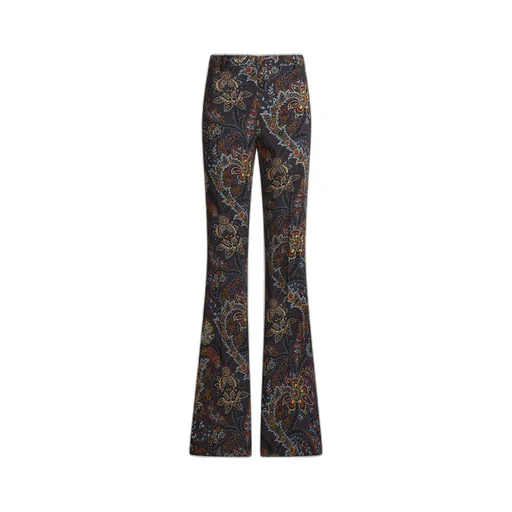 Paisley Printed Cady Trousers