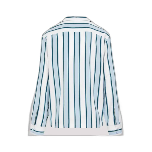 Logo Embroidered Striped Shirt
