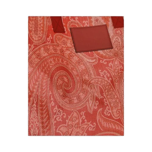 Paisley Printed Logo Patch Tote Bag