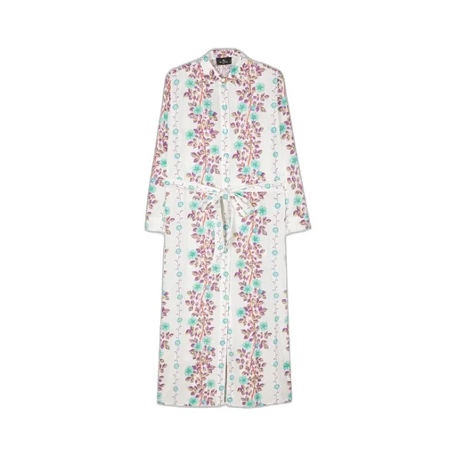 Floral Printed Tied Waist Shirtdress