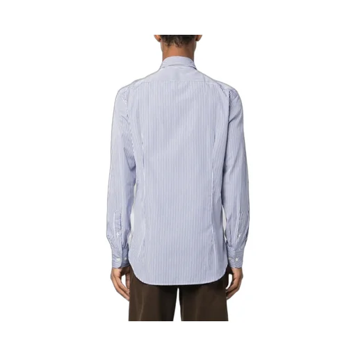 Striped Curved Hem Shirt
