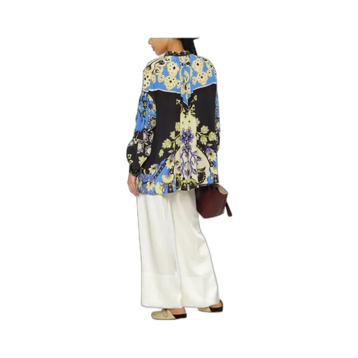 Floral Print Round Neck Blouse