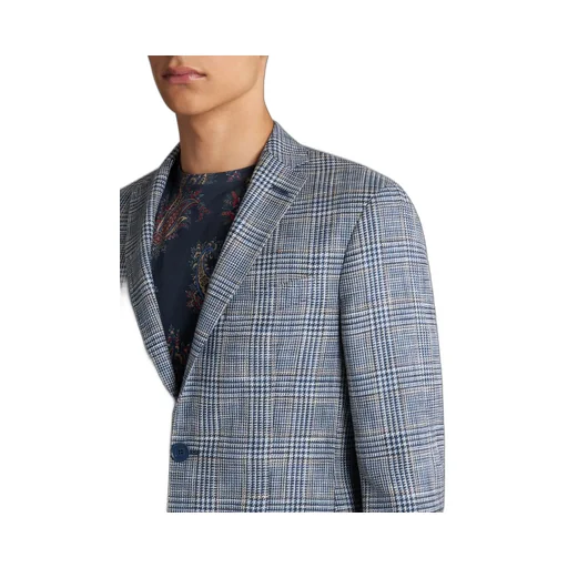 Checked Single-Breasted Blazer