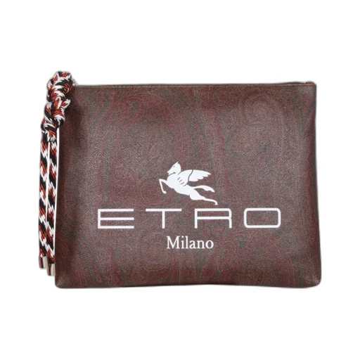 Logo-Print Clutch Bag