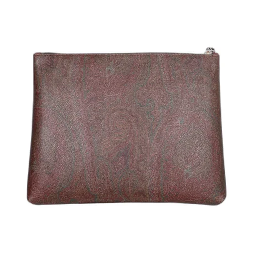 Logo-Print Clutch Bag