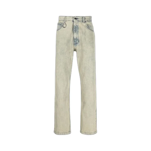 Washed Straight-Leg Jeans