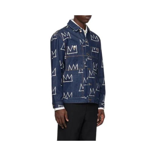 Crown Print Denim Jacket