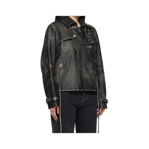 Long Sleeve Leather Jacket