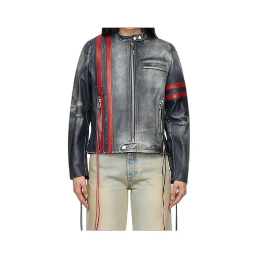 Long Sleeve Leather Jacket