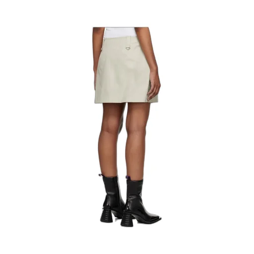 Asymmetric Pleated Miniskirt