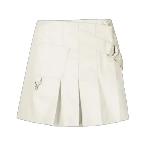 Asymmetric Pleated Miniskirt