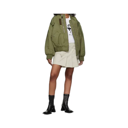 Asymmetric Pleated Miniskirt