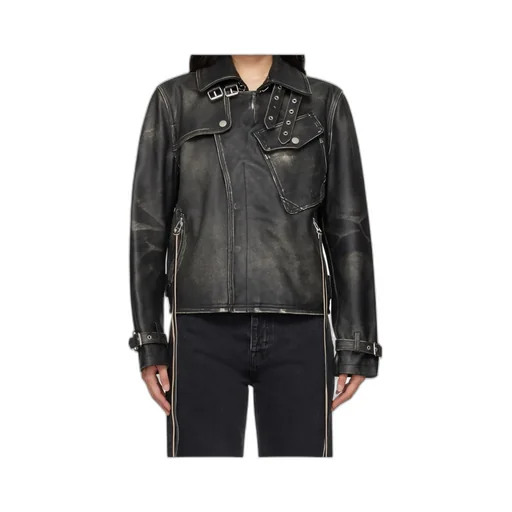 Long Sleeve Leather Jacket