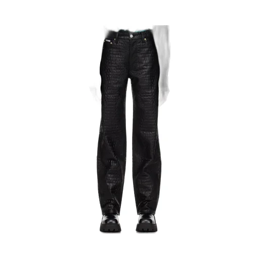 Embossed Straight Leg Pants