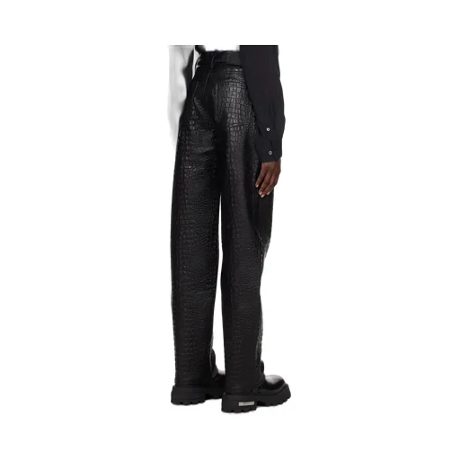 Embossed Straight Leg Pants