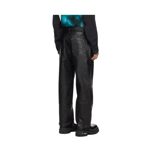 Embossed Straight Leg Pants