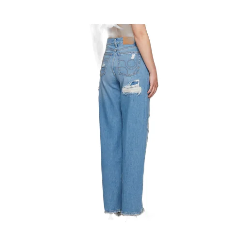 Denim Trousers With Belt Loops