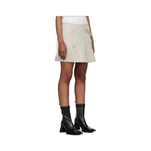 Asymmetric Pleated Miniskirt